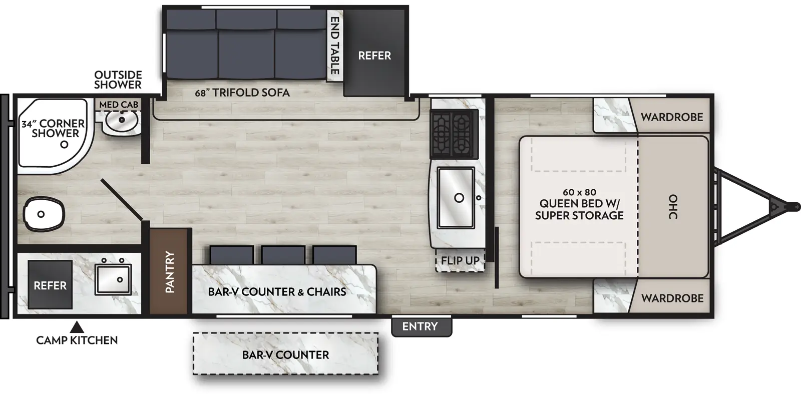 Apex Ultra Lite 242BARV Floorplan